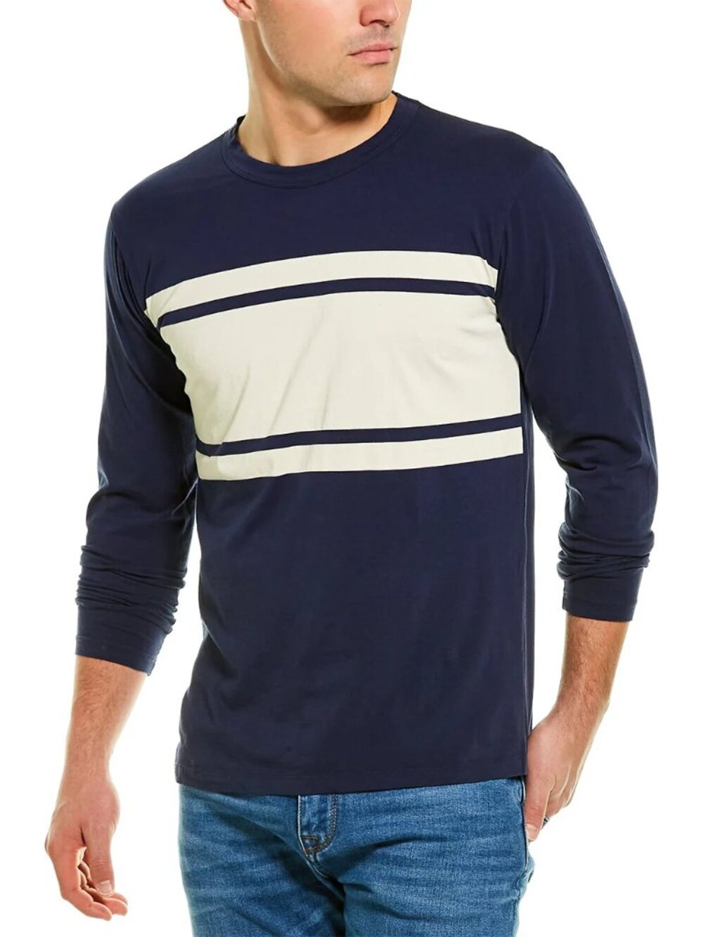 Chaser Navy/White Nautical Stripes T-Shirt